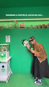 A short, engaging reel showcasing the unique 'Anakuma Cafe' in Japan, where customers order coffee and receive it from a bear paw puppet through a hole in the wall. The video highlights the interactive and playful nature of the service.