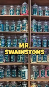 A creator visits the newly opened Mr Swainstons sweet shop in South Shields, showcasing the store's interior, the wide selection of retro and traditional sweets, and the pick-and-mix experience.