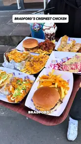 NYK Fried Chicken meal with crispy chicken pieces and a juicy burger, enjoyed after returning to the UK.