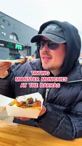 Barras Market: Food from Monster Munchies, Larimar Light crystals, Shug the pug, and a market vendor.