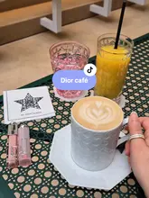 Luxurious breakfast or brunch scene at Le Jardin by Yannick Alleno, Dior Cafe Paris, Avenue Montaigne.