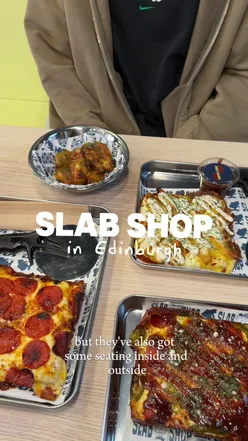 Slab shop on Frederick street in Edinburgh🍕 (Ad/invite) #edinburgh #edinburgheats #detroitpizza #edinburghlunch 