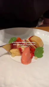 A montage of high-quality food shots and brief interior glimpses of a restaurant, highlighting a new spring menu offer.