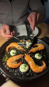 A montage of various tapas dishes and the interior of Can Petit restaurant in Manchester, set to music.