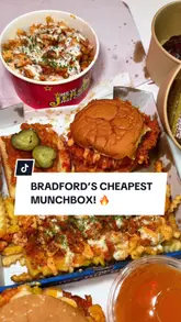 New Jersey Hot Chicken munchbox from Bradford, packed with Nashville hot fried chicken, crispy fries, and dipping sauces.