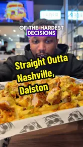 A review of a burger venue called Straight Outta Nashville, featuring two different burgers, loaded fries, milkshakes, and cheesecake. The creator provides commentary on the taste and texture of each item.