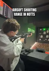 A high-energy, fast-paced promotional video showcasing an airsoft shooting range in Nottingham. The video features a group of friends trying out the shooting range, demonstrating the equipment, the digital target system, and the overall experience.