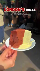 London's viral hot chocolate with whipped cream and chocolate shavings