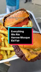 HARROW MOSQUE EID FAIR 😍 attended this fun day a few weeks ago by @Harrow Mosque and @Harrow Muslim Youth 🎉  Food wise we tried: @WhatTheFlavour 🍔  @tees__tea ☕️  @affis.kitchen_ 🥟  @mango_mania01 🥭  @wafflogy_uk 🧇  @pishim’s bakes 🍰  @mr.chillyexpress 🔥  @sugarcoat_eventz 🍬  Everything was so good! Special shout out to @kam who provided me with some stunning jewellery to wear (I wear my ring all the time now)! @Dewy Skin for their tallow skincare @propheticblends for their honey @aliya&hasansbookshelf for their cute kids stuff @OF TONE for their cool filistine shirts P.S. The Next Harrow Eid event is on Sat 30th May! Full details on their page 🙌🏻 #halalfoodlondon #harrow #eid 