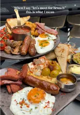 A visually appealing montage showcasing a variety of brunch dishes and drinks at Blac Lounge, including English and Mediterranean breakfasts, shakshuka, French toast, and various smoothies.