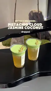 ad | @heyteauk is dropping a new drink on the 21st of may… and i’m here for it!💚🥥 this is the pistachio cloud jasmine coconut #heytea #heytealondon #londonhotspots #london #milktea 