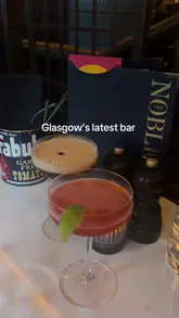 A short promotional video for The Noble in Glasgow, showcasing their interior, live music, cocktails, and a shared Caesar salad and fries platter deal.