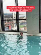 A travel vlog documenting a weekend trip to Cardiff, focusing on a stay at The Parkgate Hotel. The video highlights the hotel's central location, modern rooms, breakfast buffet, and spa facilities, while also providing a glimpse of the city atmosphere.