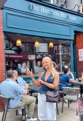 A vibrant vlog-style reel showcasing The Butchers Bar in Hale, highlighting its atmosphere, live music, sports screenings, and cocktail selection.
