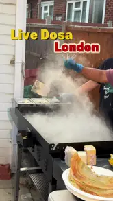 A promotional video for MKS Kitchen, a mobile catering service that provides live dosa stations for events across the UK. The video features testimonials from satisfied customers, shots of the chefs preparing fresh dosas, and highlights the variety of options available for various occasions.