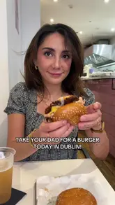 A creator reviews a special burger event at Dash Burger in Dublin, discussing the unique sauces and recommending it as a casual spot to take a parent.