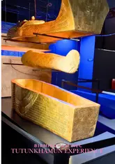 A tour of the Tutankhamun Immersive Experience at the Birmingham NEC, showcasing the exhibition rooms, 360-degree projections, VR experiences, and gift shop.