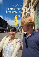 A couple with their baby visits a Bella Italia restaurant to demonstrate how to eat out as a family while on a budget, highlighting the £5 pasta offer.