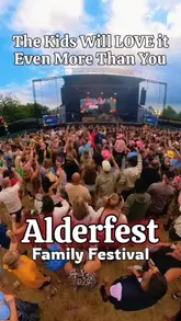 A vibrant, fast-paced vlog showcasing the family-friendly atmosphere of AlderFest. The video highlights the diverse range of activities available for children, including circus workshops, animal shows, and inflatables, while also capturing the live music performances and general festival vibe.