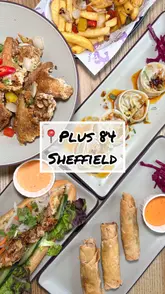 A fast-paced, engaging reel showcasing a variety of vegan Vietnamese dishes at Plus84, located within the Cambridge St. Collective food hall in Sheffield. The video features close-ups of the food, the creator trying the dishes, and a brief look at the venue's interior and menu.