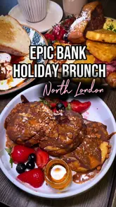 A high-quality montage showcasing the food, drinks, and interior of MEAA London, a popular brunch spot. The video highlights various breakfast and brunch dishes, including Turkish-inspired options, alongside the restaurant's inviting atmosphere.