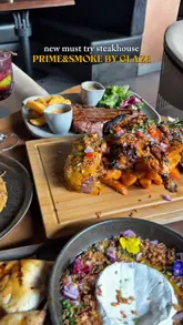 A promotional reel for Prime & Smoke in Luton, showcasing their steak dishes, desserts, and interior.