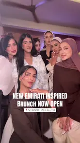A group of influencers visits Kacao Brunch Club at AQ Food Hall for an event. The video features shots of the venue, brunch dishes like shakshuka and a full English breakfast, and unboxing of beauty products provided at the event.