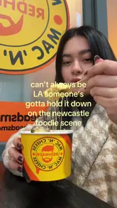 A fast-paced montage highlighting various dining spots across Newcastle, featuring a range of dishes from noodles and lobster to afternoon tea and pizza, presented by a creator.
