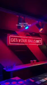 A promotional reel for Roxy Ball Room in Old Street, featuring a montage of the venue's activity areas including bowling, pool, and darts, alongside shots of cocktails and the bar's neon-lit interior.