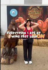 A vlog-style review of Wing Fest 2026, featuring the creator tasting and ranking various chicken wings from different vendors at the London Stadium.
