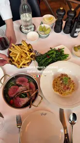 A polished, visually appealing showcase of a Riviera-inspired Italian restaurant in London, featuring high-end pasta dishes, fresh seafood, and elegant interiors.