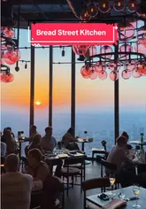 A polished promotional reel for Bread Street Kitchen at 22 Bishopsgate, showcasing the restaurant's panoramic views of the London skyline, the interior atmosphere, and a selection of dishes and drinks.