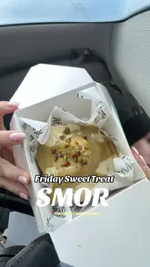 A creator visits a small bakery called SMOR in Comber to pick up a pistachio cinnamon roll and an iced coffee, sharing her experience as a Friday sweet treat.