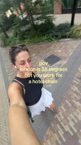 A short vlog showing a creator checking into a hotel (The Hoxton) to escape the London heatwave using staff rates.