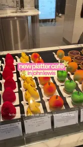 A tour of the new Platter cafe and dining space located inside John Lewis on Oxford Street, showcasing its various food counters, bakery, ice cream parlour, and in-house coffee roasting.