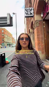 A promotional vlog documenting a PR takeover event where a Greek kitchen concept, Kardia, launched at the Rustica sandwich shop. The video features the creator walking through the event, showing the queue, the branding, and the gyros being served to customers.