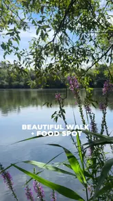 A vlog-style video showcasing a scenic walk at Chorlton Water Park in Manchester, ending with a visit to the Tibetan Kitchen food stall.