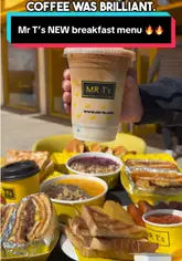 A promotional video for Mr T's in Bradford, highlighting their new breakfast menu. The video features a variety of breakfast items including toasties, full English breakfast plates, yogurt bowls, and coffee, filmed in a vlog style to showcase the venue's offerings.