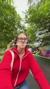 A fast-paced vlog following a day at the Edinburgh Fringe Festival, featuring visits to a cafe, a sauna theatre, and a noodle restaurant, interspersed with clips of various performances.