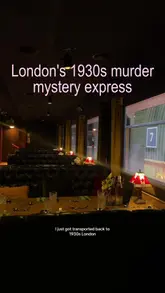 A couple visits The Murdér Express in London, an immersive 1930s-themed murder mystery dining experience. The video captures the atmosphere of the train carriage, the interactive performance by actors, and the four-course meal served during the event.