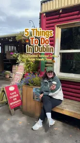 A listicle-style video featuring five recommendations for things to do in Dublin, including a crisp festival, a mountain cafe, an Italian dinner spot, a coffee shop, and a theatre performance.