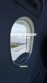 A vlog-style reel documenting a 'mystery holiday' trip to Dublin, featuring a stay at the Marlin Hotel, including a room tour, hotel amenities, and visits to local food spots like The Rolling Donut.