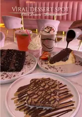 A short, polished promotional video showcasing the interior and dessert menu of Chica Desserts in Birmingham. The video highlights the venue's pink, floral-themed decor and features close-up shots of various desserts and drinks being prepared and served.
