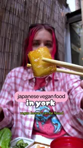 A vibrant, vlog-style review of Ippuku Tea House in York, highlighting their vegan Japanese menu and the shop's unique retail offerings. The creator walks the viewer through the dining experience, including the set menu, specific dishes like gyoza and teriyaki tofu, and the charming interior of the tea house.