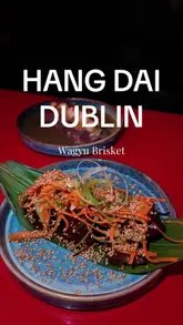 A vibrant vlog-style review of Hang Dai in Dublin, featuring a tour of the venue's distinctive subway-themed, neon-lit interior and a variety of dishes including dumplings, wagyu brisket, and Sichuan-inspired mains.