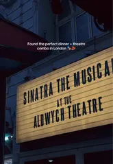 A promotional reel showcasing a dinner and theatre package in London, featuring a meal at STK Steakhouse followed by a performance of Sinatra The Musical at the Aldwych Theatre.