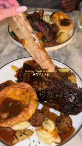 A creator visits Decorum for a Sunday roast, showcasing the venue's ornate interior, cocktails, and the main course.