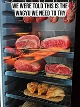 A review of Cona, a steakhouse in Manchester, featuring various dishes including wagyu carpaccio, rigatoni, steak, and braised beef.
