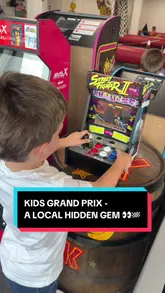 A vlog-style review of Kids Grand Prix in Glasgow, highlighting the various activities available for children, including go-karting, retro arcade games, and a bouncy castle. The creator also mentions the tuck shop and the venue's inclusive ASN-friendly sessions.