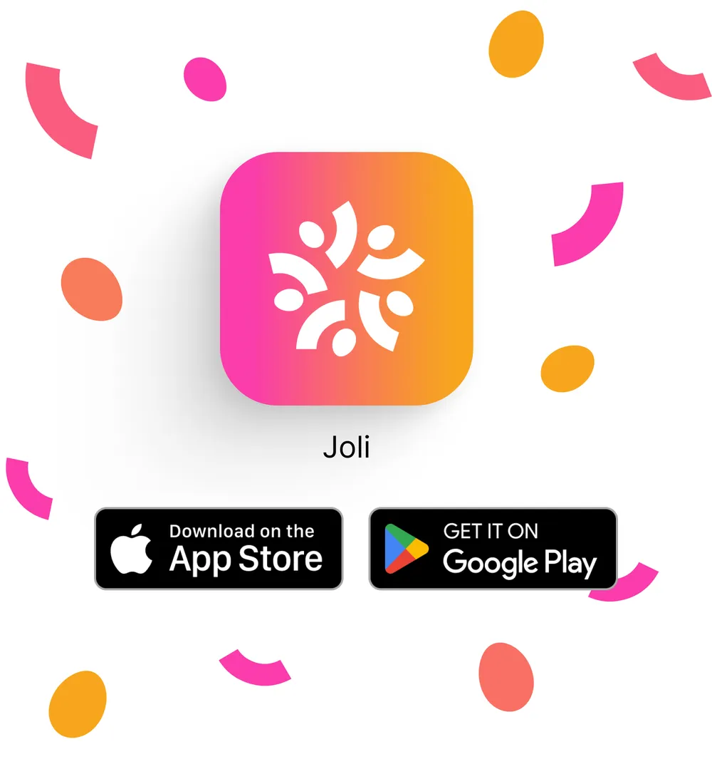 Joli mobile app download screen showing the creator experience